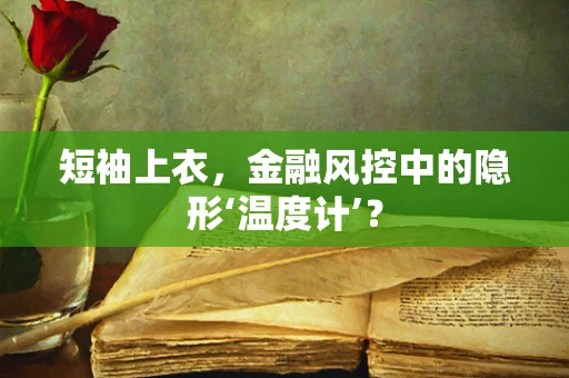 短袖上衣，金融风控中的隐形‘温度计’？
