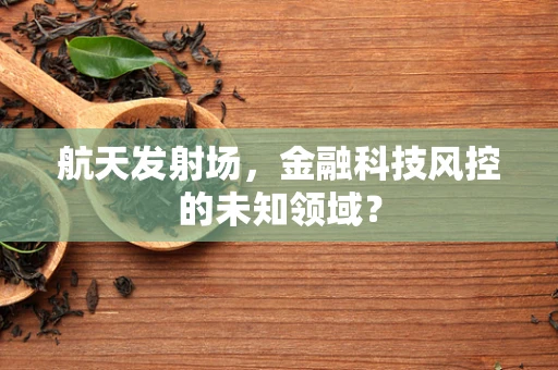 航天发射场，金融科技风控的未知领域？