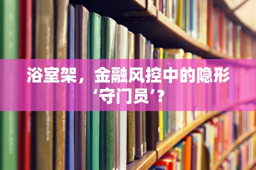 浴室架，金融风控中的隐形‘守门员’？