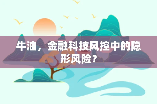 牛油，金融科技风控中的隐形风险？