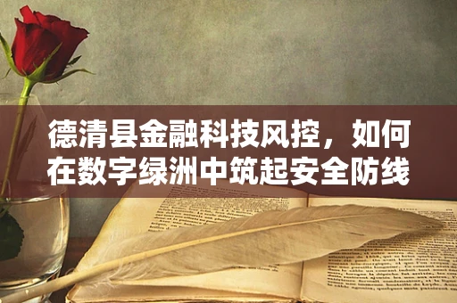 德清县金融科技风控，如何在数字绿洲中筑起安全防线？