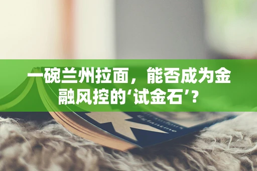 一碗兰州拉面，能否成为金融风控的‘试金石’？