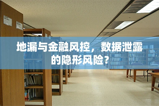 地漏与金融风控，数据泄露的隐形风险？