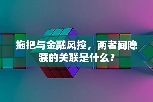 拖把与金融风控，两者间隐藏的关联是什么？