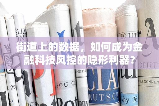 街道上的数据，如何成为金融科技风控的隐形利器？