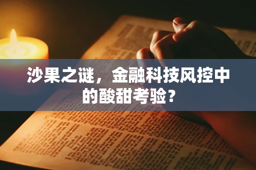 沙果之谜，金融科技风控中的酸甜考验？