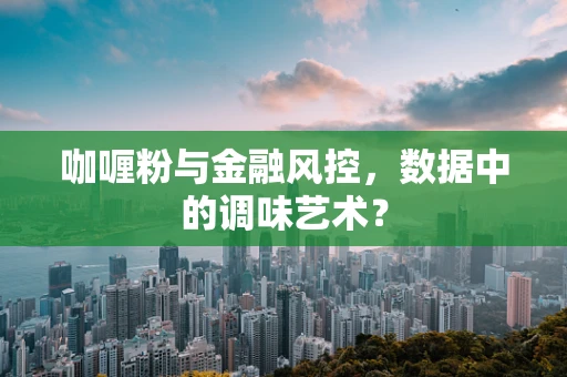 咖喱粉与金融风控，数据中的调味艺术？