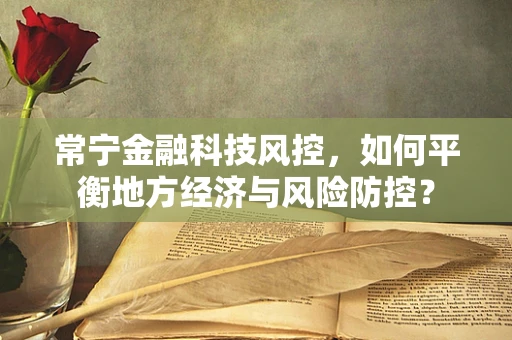 常宁金融科技风控，如何平衡地方经济与风险防控？