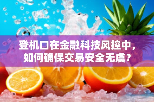 登机口在金融科技风控中，如何确保交易安全无虞？