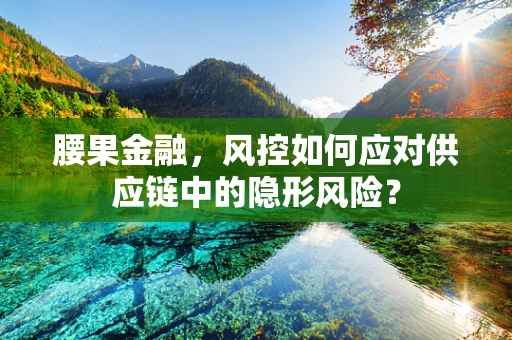 腰果金融，风控如何应对供应链中的隐形风险？