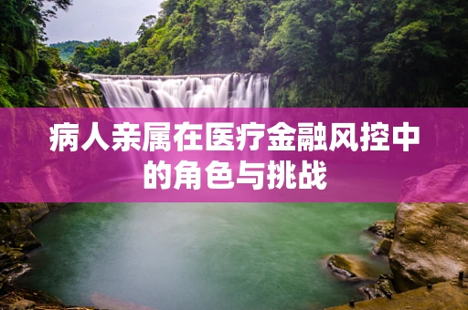 病人亲属在医疗金融风控中的角色与挑战