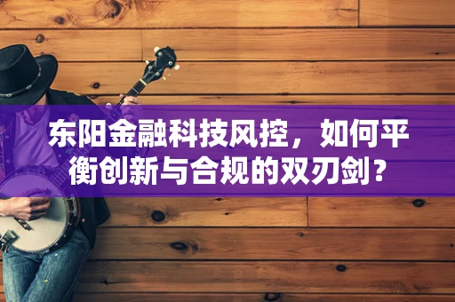 东阳金融科技风控，如何平衡创新与合规的双刃剑？