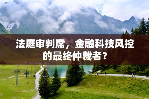 法庭审判席，金融科技风控的最终仲裁者？