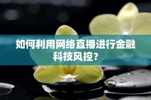 如何利用网络直播进行金融科技风控？