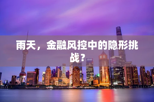 雨天，金融风控中的隐形挑战？