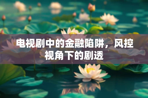 电视剧中的金融陷阱，风控视角下的剧透