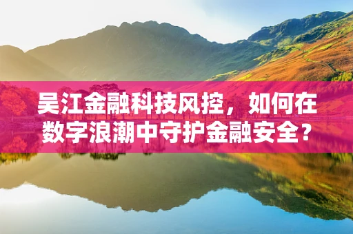 吴江金融科技风控，如何在数字浪潮中守护金融安全？