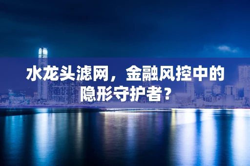 水龙头滤网，金融风控中的隐形守护者？