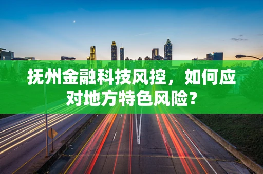抚州金融科技风控，如何应对地方特色风险？