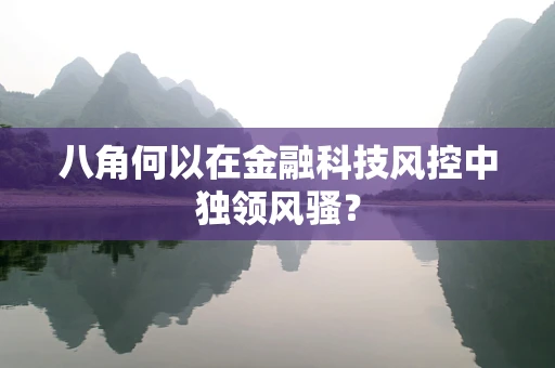 八角何以在金融科技风控中独领风骚？