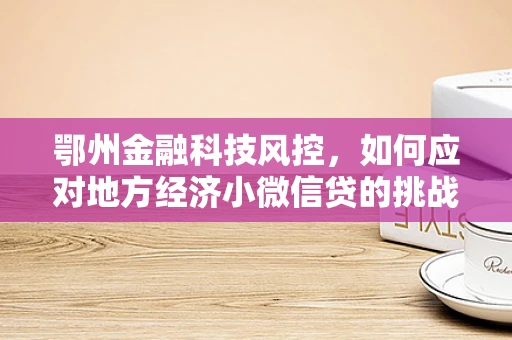 鄂州金融科技风控，如何应对地方经济小微信贷的挑战？