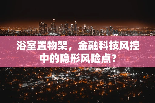 浴室置物架，金融科技风控中的隐形风险点？