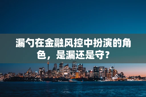漏勺在金融风控中扮演的角色，是漏还是守？