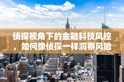 侦探视角下的金融科技风控，如何像侦探一样洞察风险？
