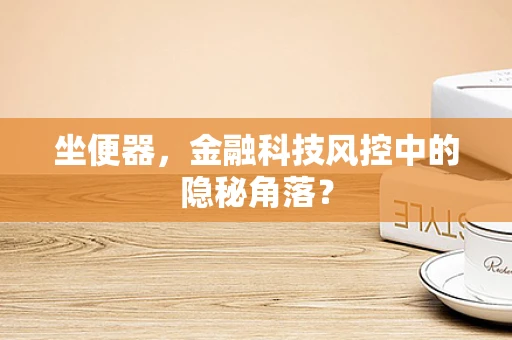 坐便器，金融科技风控中的隐秘角落？