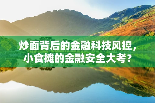 炒面背后的金融科技风控，小食摊的金融安全大考？