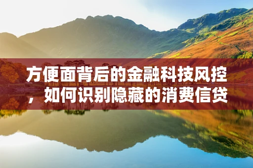 方便面背后的金融科技风控，如何识别隐藏的消费信贷风险？