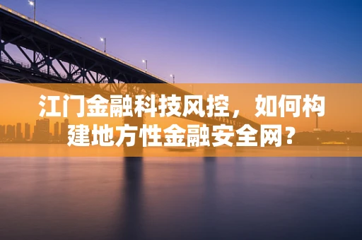 江门金融科技风控，如何构建地方性金融安全网？