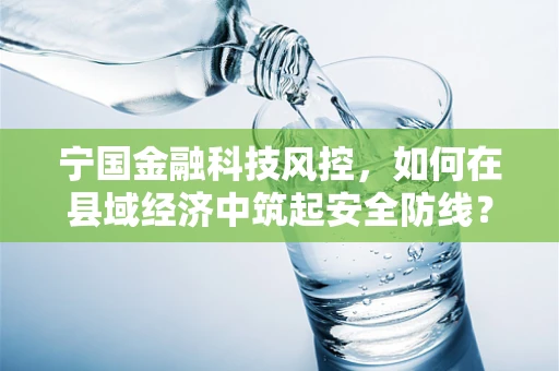 宁国金融科技风控，如何在县域经济中筑起安全防线？