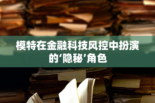 模特在金融科技风控中扮演的‘隐秘’角色