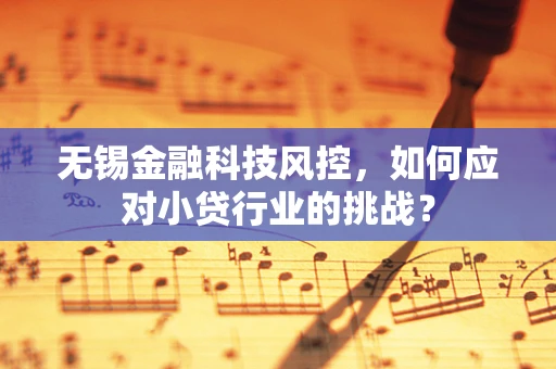 无锡金融科技风控，如何应对小贷行业的挑战？