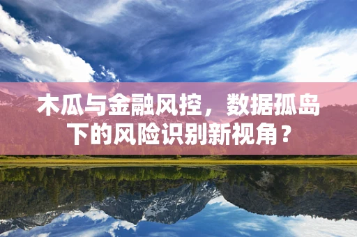 木瓜与金融风控，数据孤岛下的风险识别新视角？