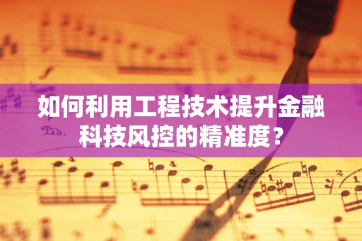 如何利用工程技术提升金融科技风控的精准度？