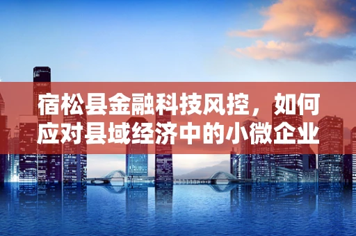 宿松县金融科技风控，如何应对县域经济中的小微企业信贷风险？