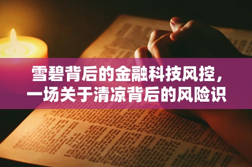 雪碧背后的金融科技风控，一场关于清凉背后的风险识别