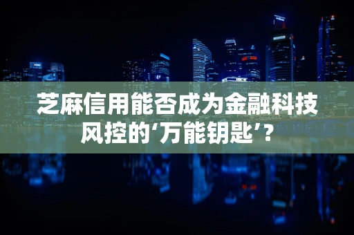 芝麻信用能否成为金融科技风控的‘万能钥匙’？