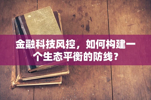 金融科技风控，如何构建一个生态平衡的防线？