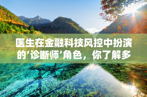 医生在金融科技风控中扮演的‘诊断师’角色，你了解多少？