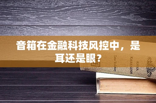 音箱在金融科技风控中，是耳还是眼？