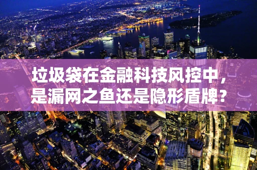 垃圾袋在金融科技风控中，是漏网之鱼还是隐形盾牌？