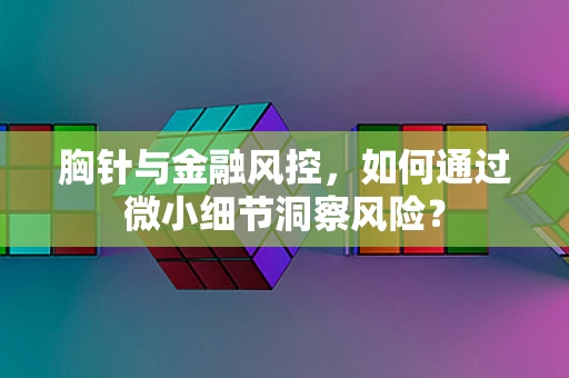 胸针与金融风控，如何通过微小细节洞察风险？