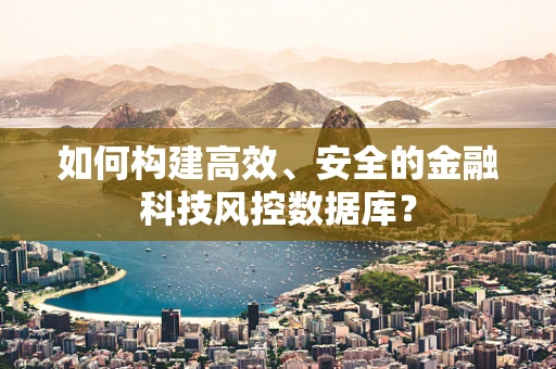 如何构建高效、安全的金融科技风控数据库？