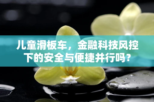 儿童滑板车，金融科技风控下的安全与便捷并行吗？