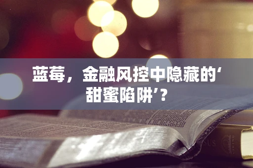 蓝莓，金融风控中隐藏的‘甜蜜陷阱’？