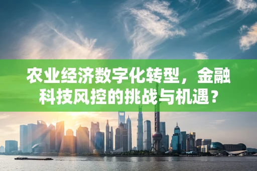 农业经济数字化转型，金融科技风控的挑战与机遇？