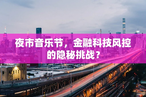 夜市音乐节，金融科技风控的隐秘挑战？